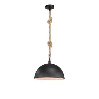 Praxis Fischer & Honsel hanglamp Rope zwart ⌀40cm E27 aanbieding