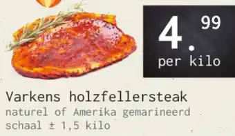 Naanhof Varkens holzfellersteak aanbieding