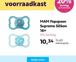 Plein.nl MAM Fopspeen Supreme Silikon 16+ aanbieding