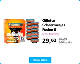 Plein.nl Gillette Scheermesjes Fusion 5 aanbieding