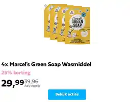 Plein.nl 4x Marcel's Green Soap Wasmiddel aanbieding