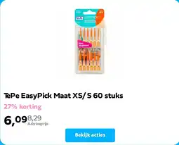 Plein.nl TePe EasyPick Maat XS/S 60 stuks aanbieding