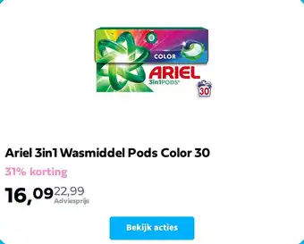 Plein.nl Ariel 3in1 Wasmiddel Pods Color 30 aanbieding
