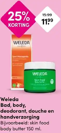 Drogisterij Visser Weleda Bad, body, deodorant, douche en handverzorging aanbieding