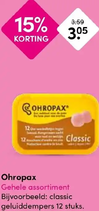 Drogisterij Visser Ohropax aanbieding