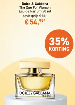 Mooi parfumerie Dolce & Gabbana The One aanbieding