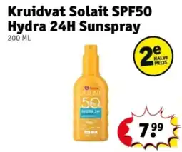 Kruidvat Kruidvat Solait SPF50 Hydra 24H Sunspray aanbieding