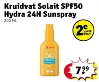 Kruidvat Kruidvat Solait SPF50 Hydra 24H Sunspray aanbieding