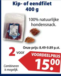 Huisdier Voordeelshop Kip- of eendfilet 400 g aanbieding