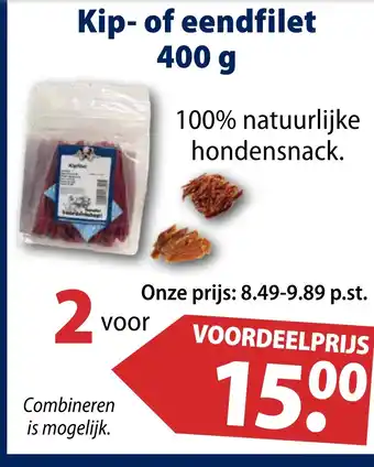 Huisdier Voordeelshop Kip- of eendfilet 400 g aanbieding