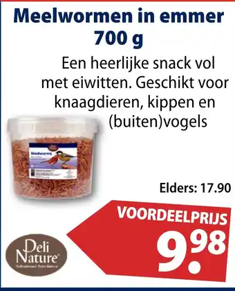 Huisdier Voordeelshop Meelwormen in emmer 700 g aanbieding