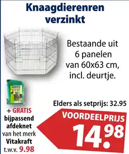 Huisdier Voordeelshop Knaagdierenren verzinkt aanbieding