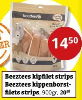 Tuinland Beeztees kipfilet strips Beeztees kippenborst- filets strips aanbieding