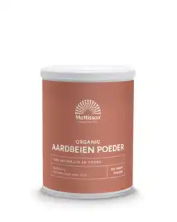 De Online Drogist Mattisson HealthStyle Aardbeien Poeder 125GR aanbieding