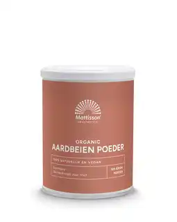 De Online Drogist Mattisson HealthStyle Aardbeien Poeder 125GR aanbieding
