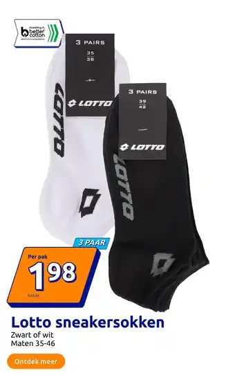 Action Lotto sneakersokken aanbieding