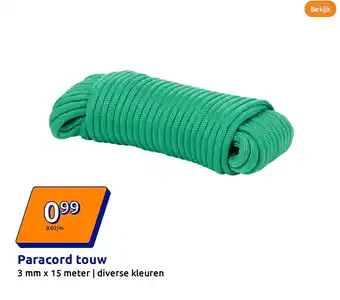 Action Paracord touw aanbieding