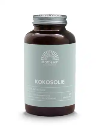 De Online Drogist Mattisson HealthStyle Kokosnoot Olie 1000mg Capsules 120CP aanbieding