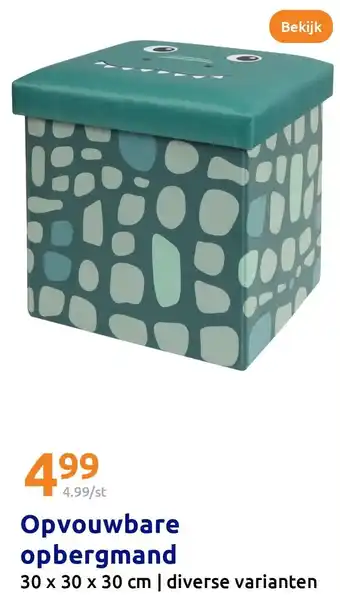 Action Opvouwbare opbergmand aanbieding