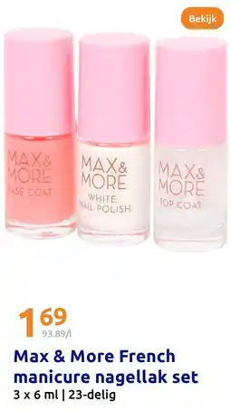 Action Max & More French manicure nagellak set aanbieding