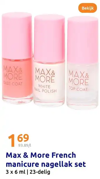 Action Max & More French manicure nagellak set aanbieding