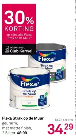 Karwei Flexa Strak op de Muur aanbieding