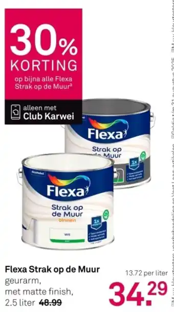 Karwei Flexa Strak op de Muur aanbieding