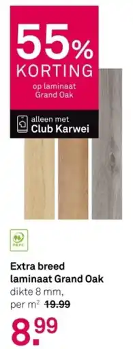 Karwei Extra Breed Laminaat Grand Oak aanbieding