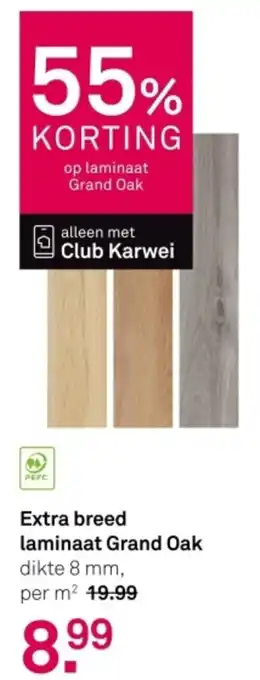 Karwei Extra Breed Laminaat Grand Oak aanbieding