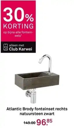 Karwei Atlantic Brody fonteinset rechts natuursteen zwart aanbieding