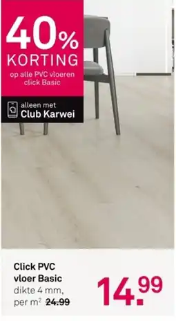 Karwei Click PVC vloer Basic aanbieding