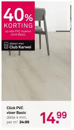 Karwei Click PVC vloer Basic aanbieding
