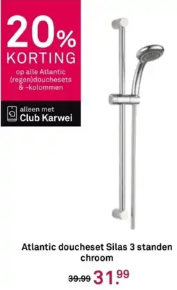Karwei Atlantic doucheset Silas 3 standen chroom aanbieding