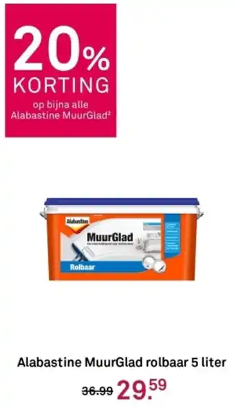 Karwei Alabastine MuurGlad rolbaar aanbieding