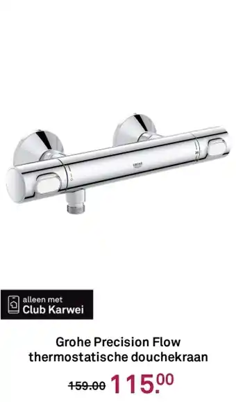 Karwei Grohe Precision Flow thermostatische douchekraan aanbieding