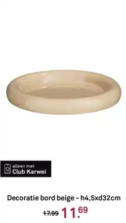 Karwei Decoratie bord beige aanbieding