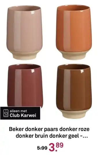 Karwei Beker donker paars aanbieding