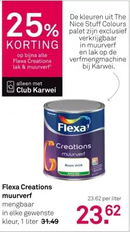 Karwei Flexa Creations muurverf aanbieding