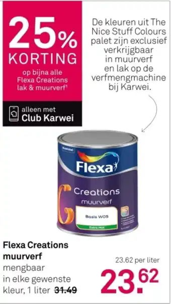 Karwei Flexa Creations muurverf aanbieding