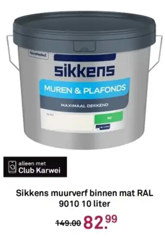 Karwei Sikkens muurverf binnen mat aanbieding