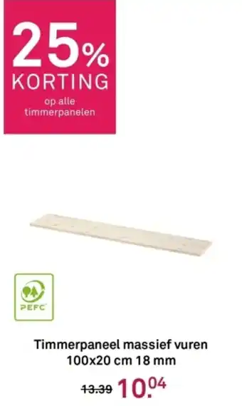 Karwei Timmerpaneel massief vuren aanbieding