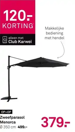 Karwei Zweefparasol Menorca aanbieding