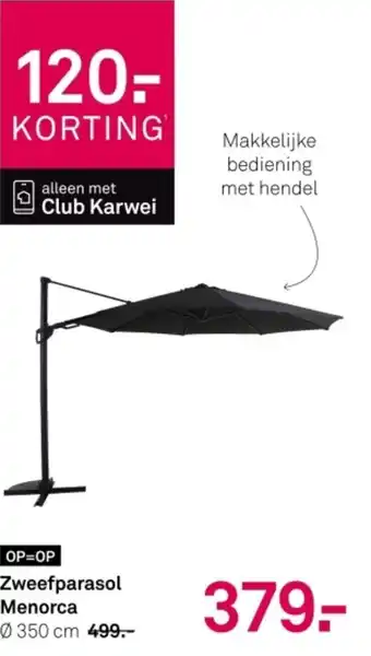 Karwei Zweefparasol Menorca aanbieding