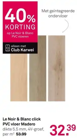 Karwei Le Noir & Blanc click PVC vloer Madero aanbieding