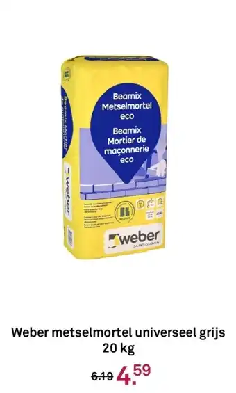 Karwei Weber metselmortel universeel grijs aanbieding
