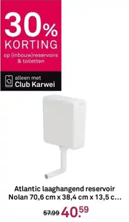 Karwei Atlantic laaghangend reservoir Nolan aanbieding