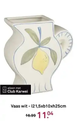 Karwei Vaas wit aanbieding