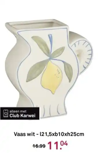 Karwei Vaas wit aanbieding