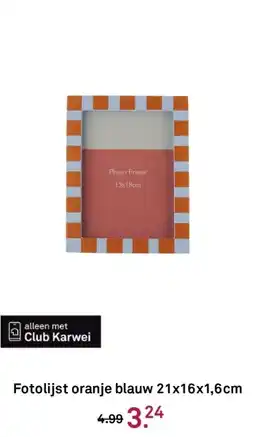 Karwei Fotolijst oranje blauw aanbieding