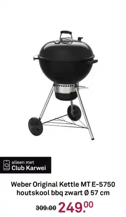 Karwei Weber Original Kettle MT E-5750 houtskool bbq zwart aanbieding